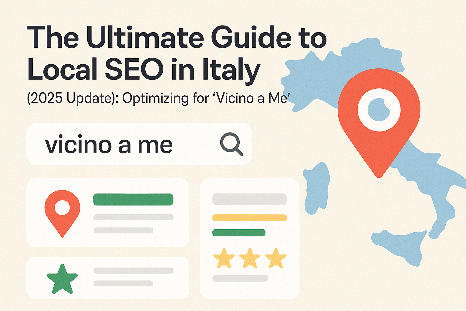 The Ultimate Guide to Local SEO in Italy (2025 Update): Optimizing for 'Vicino a Me'