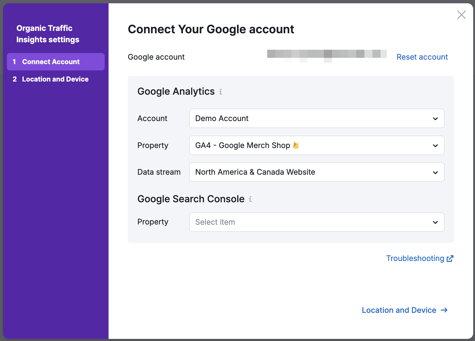 Configuring Organic Traffic Insights image 4